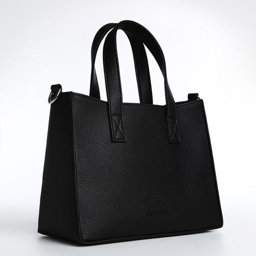 Сумка женская TEXTURA, тоут, средний размер, цвет чёрный  фото 3