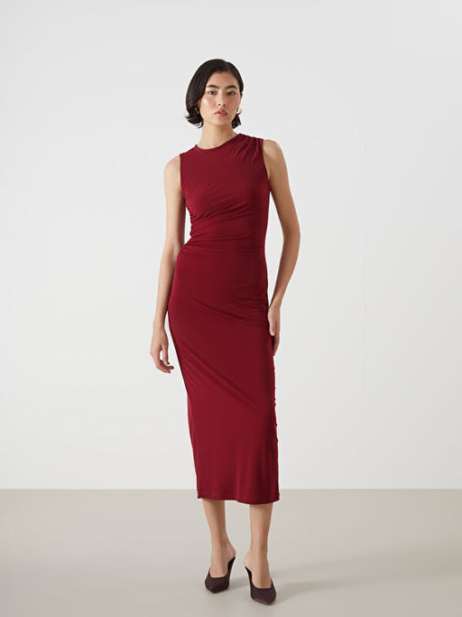 Bisiklet Yaka Elbise