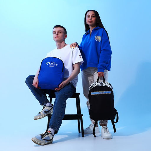 Рюкзак текстильный Utopia, 38х14х27 см, цвет синий - Nazamok фото 7