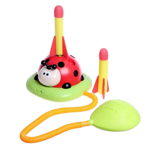 Тренажер - игра 3 в 1 «Божья коровка», электронная скакалка, кольцеброс, ракетница