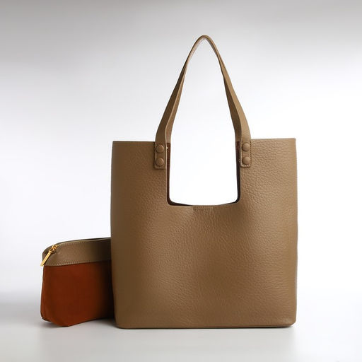 Сумка-мешок женская на магните, косметичка, цвет бежевый - Simaland фото 3