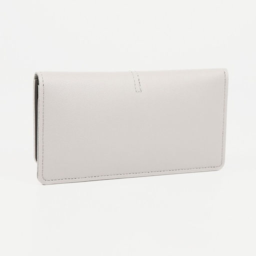 Кошелёк на кнопке, отдел для купюр, для карт, цвет серый - Simaland фото 2