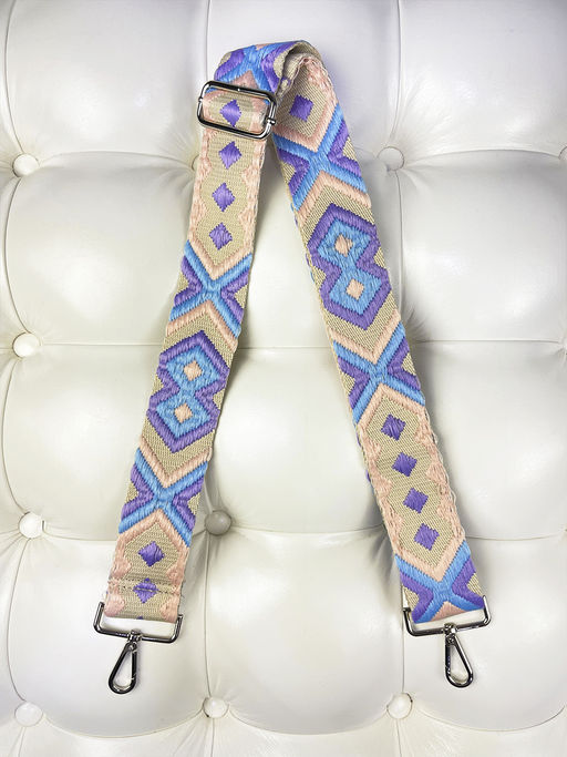 LACCOMA ремень 1000-22-5-икс беж/фиолет/голуб/розов полиэстр