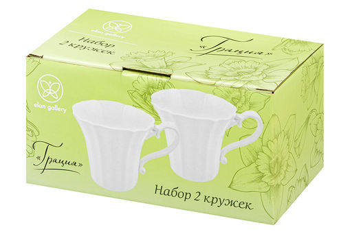 Набор 2 кружек 300 мл 13*9,5*10 см Грация, фарфор - Elan gallery фото 6
