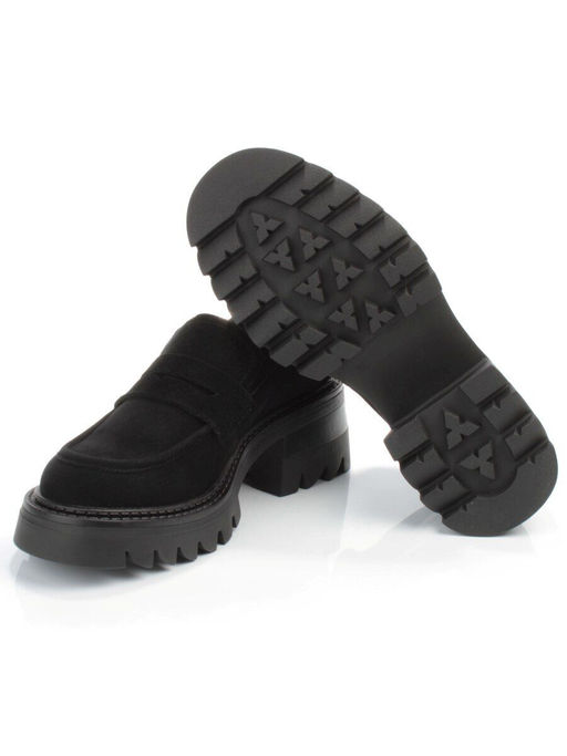 03-C1801-2 BLACK Полуботинки женские (натуральная замша) - Фабричный китай фото 13