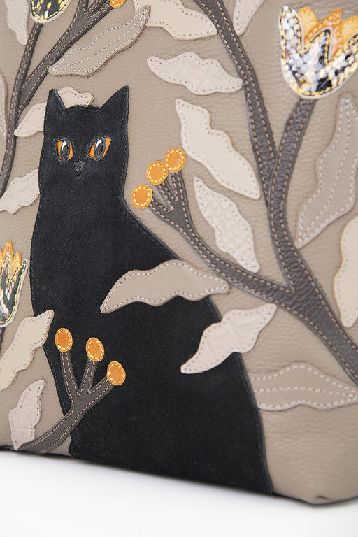 Сумка с аппликацией ДС-517-317 темный капучино - Protege фото 6