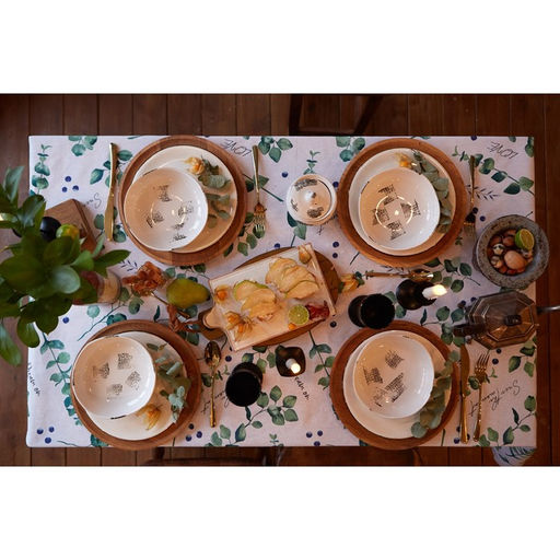 Скатерть Доляна Eucalyptus 220х144 см, 100% хлопок, 164 г/м2  фото 7