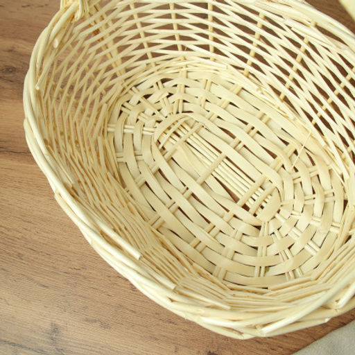 Корзина плетеная 3 штуки белые 37х30х12/32х24х10/26х20х9 см / S/3 22-23 /уп 28/овальная - Галеонтрейд фото 4