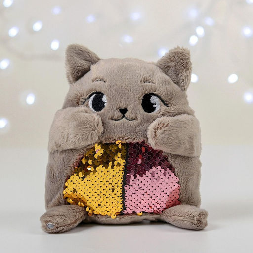 Мягкая игрушка «Кошечка Соня», с пайетками, 16 см × 8 см × 17 см