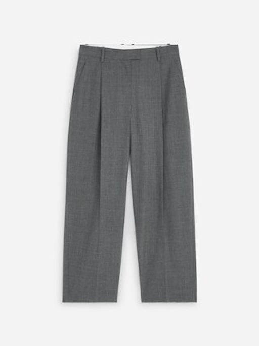 Pantalones plisados en mezcla de lana