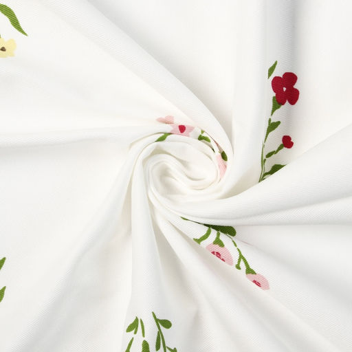 Комплект штор для кухни Этель Цветочек, 150?150 см - 2 шт., саржа 190 г/м?, 100% хлопок