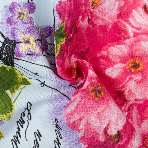 Цена за 2 шт. Полотенце кухонное Доляна Волшебная весна 34?60 см, рогожка, 100% хлопок, 160 г/м?