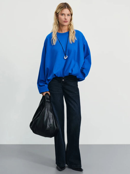 Объемный свитшот из вискозы / Zarina  фото 2