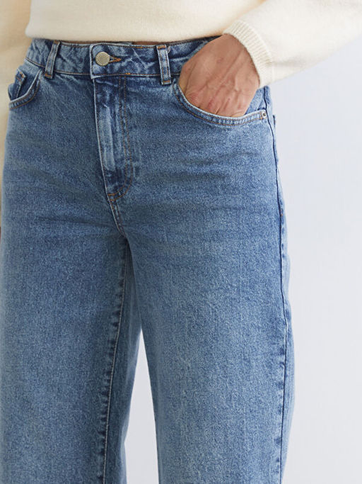 Wideleg Kad?n Jean Pantolon