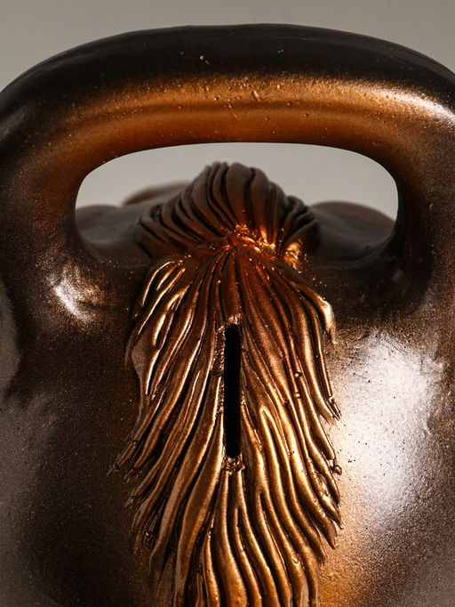 Копилка для денег Гиря конь, гипс, 21?25 см, под бронзу