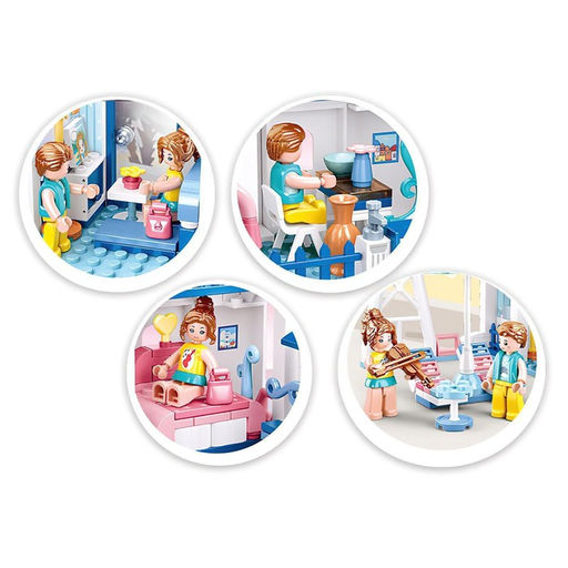 Конструктор Розовая Мечта Sluban «Дом с бассейном», 446 деталей