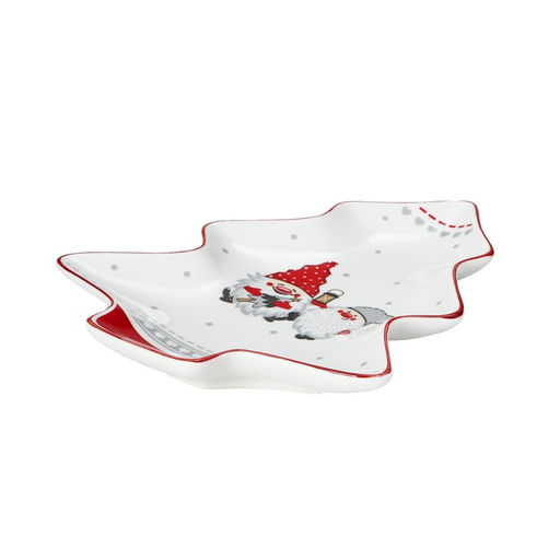 Блюдо фарфоровое сервировочное Доляна Праздничный переполох. Тим и Том, 21,517,5 см, цвет белый  фото 3