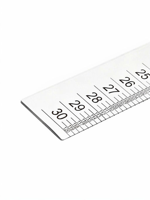 Цена за 10 шт. Линейка закройщика, 30 см, белая