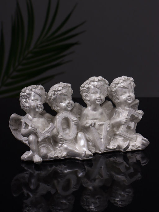 Фигурка гипс Ангелы Love, 7?13?5 см, перламутр