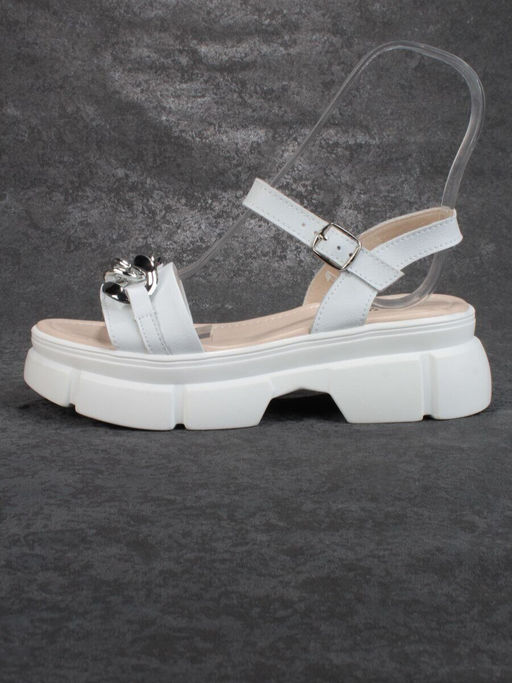 08-PED129-1 WHITE Босоножки женские (натуральная кожа)
