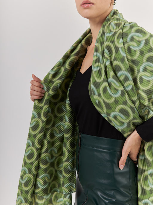 Большой, мягкий, тонкий и очень нежный двусторонний палантин с рисунком. - Tantino фото 5