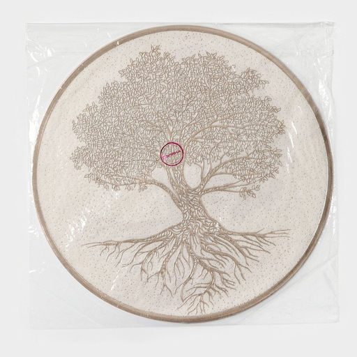 Салфетки сервировочные на стол Доляна «Древо», 2 шт., d=38 см, бежевые