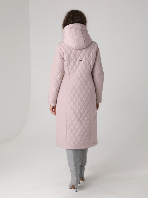 24415 Пальто серо-розовый - Dizzyway фото 3