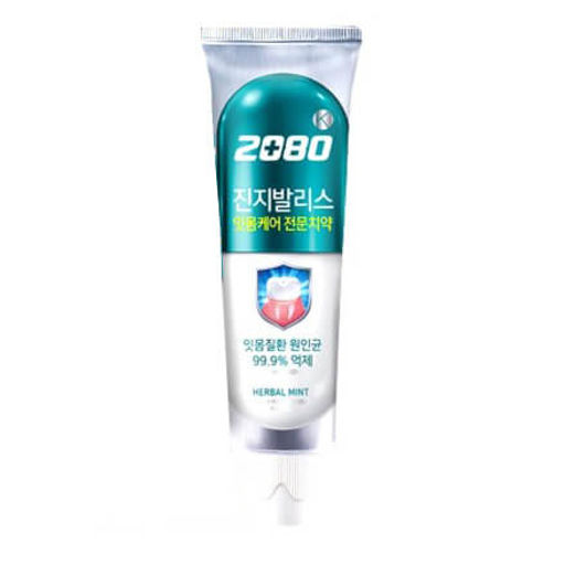 2080 Gingivalis Herbal Mint, 120г - Антибактериальная зубная паста с экстрактом гинкго (целебная мята и травы)
