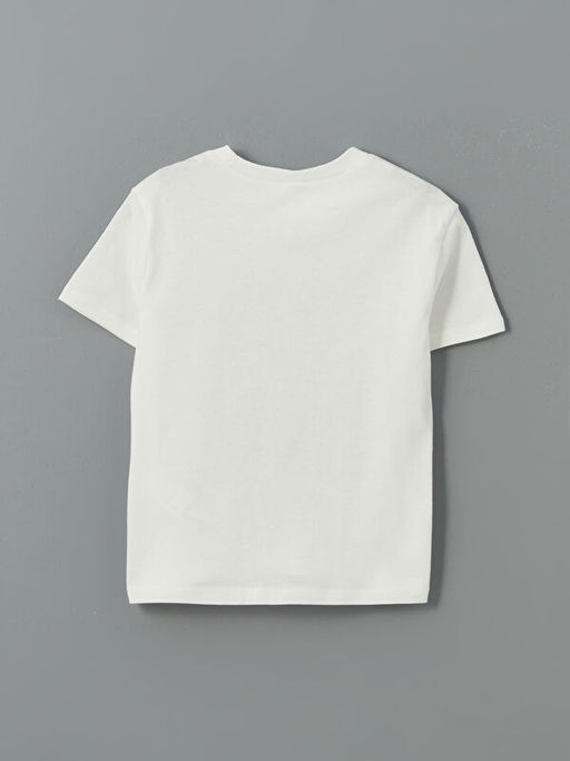 Bisiklet Yaka Bask?l? Erkek ?ocuk Ti??rt