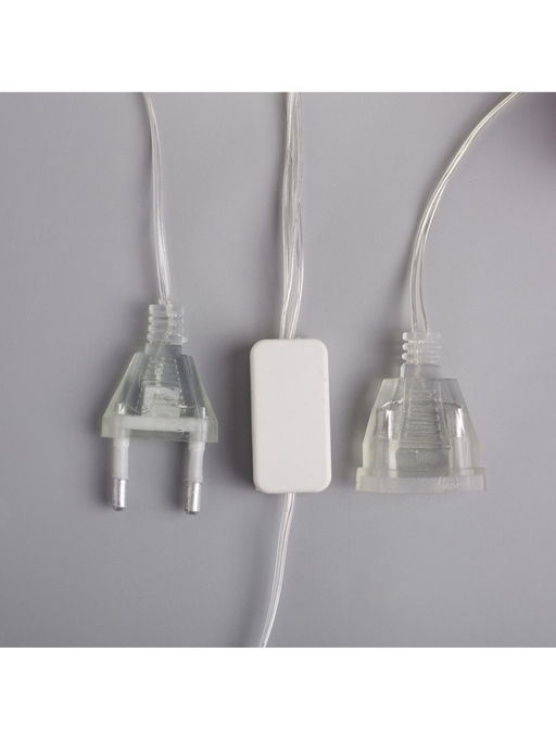 Гирлянда Нить 5 м с насадками Розы жёлтые, IP20, прозрачная нить, 20 LED, свечение тёплое белое, 220 В - Luazon lighting фото 8