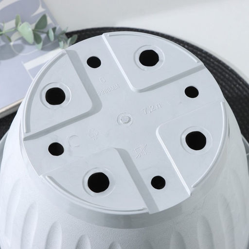 Горшок для цветов с поддоном «Сильвер ЭКО», 7.2 л, d=28 см, пластиковый светло-серый