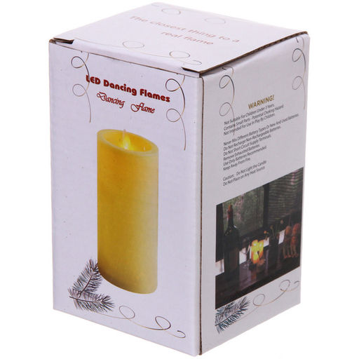 Цена за 4 шт. Сувенир с подсветкой "Свеча - Ночной огонь" 7,5*10 см (работает от батареек 3 ААА)