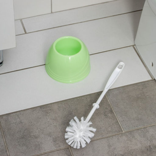 Ёршик для унитаза Aqua, 13×13×36 см, с подставкой, салатовый