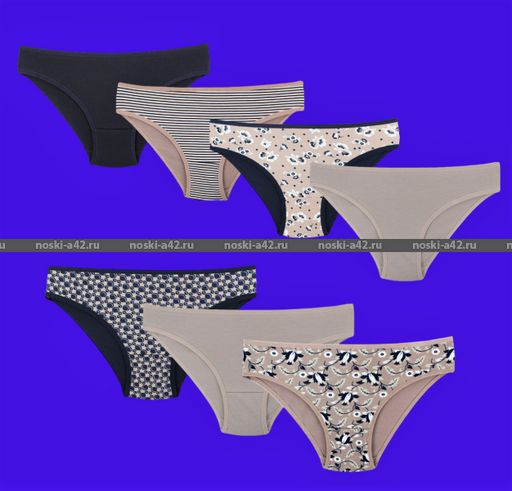 Цена за 7 шт. Трусы женские Турция Неделька - 7 шт. большие размеры арт. 713065 (724065, 724120) L (44-46) - For you фото 12