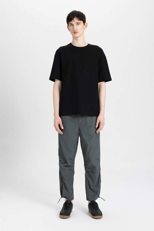 Relax Fit Bisiklet Yaka K?sa Kollu Tisort - Defacto фото 5