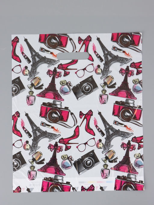 Цена за 50 шт. Пакет "Аксессуар", полиэтиленовый с вырубной ручкой, 36 х 43 + 3 см, 35 мкм