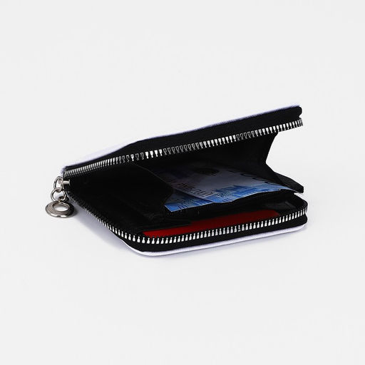 Кошелёк «Взгляд», на молнии, отделения для карт и монет, белый