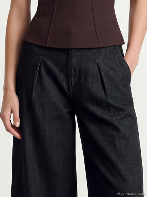 Wideleg Kad?n Jean Pantolon