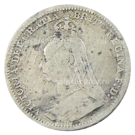 3 пенса 1889 года Великобритания