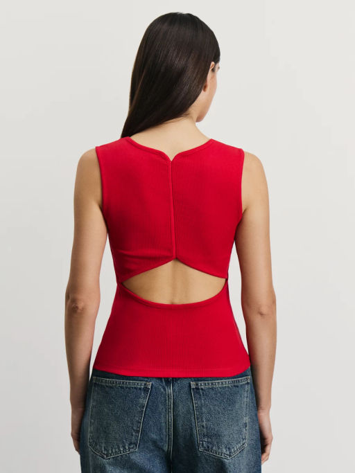 Топ с декоративным вырезом на спине / Zarina  фото 5