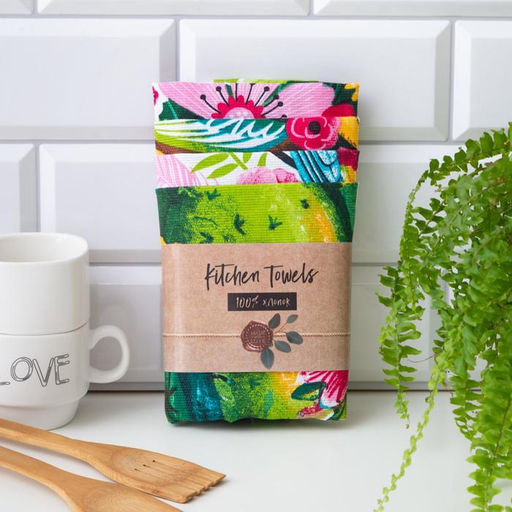 Набор полотенец кух. ДолянаЦветочного настроения 35х60см-4шт, 100% хл 100%хл  фото 2