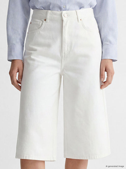 Bermuda Fit Kad?n Jean ?ortolon