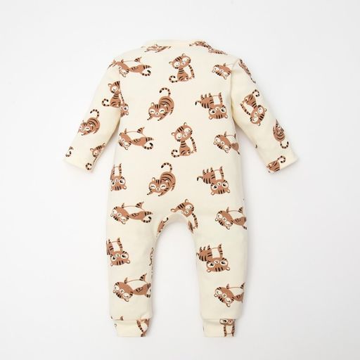 Комбинезон в набивку Крошка Я Тигруля, рост 62-68 см, бежевый  фото 5