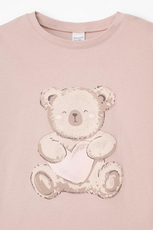 Crockid _ К 1541/кофейный,медвежонок с бантиком пижама дет