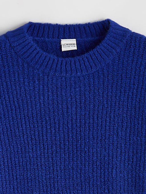 Bisiklet Yaka K?z ?ocuk Triko Kazak