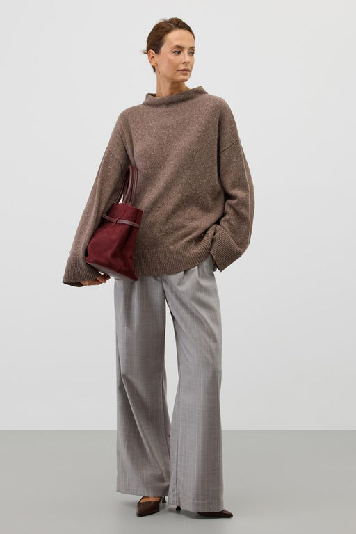 ЕВ 30245/ш/коричневый меланж джемпер жен