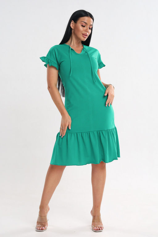 Платье женское из кулирки Чейси 2 зелёный