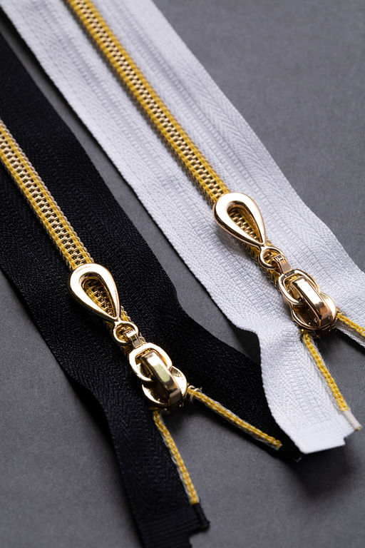 Молния Спираль декоративная GAMMA G105S с напылением 55 см тип 5 10 шт разъёмная однозамковая