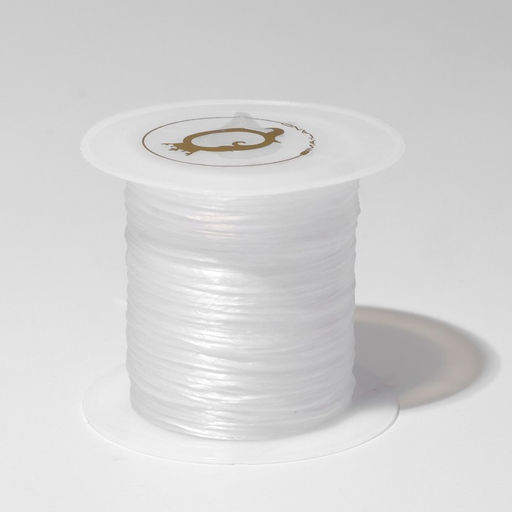Нить силиконовая (резинка) d=1 мм, L=10 м (прочность 2250 денье), белая