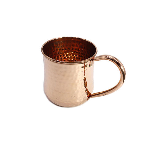 Медная кружка с ручкой для настаивания медной воды d-9см h-9,5см 500ml